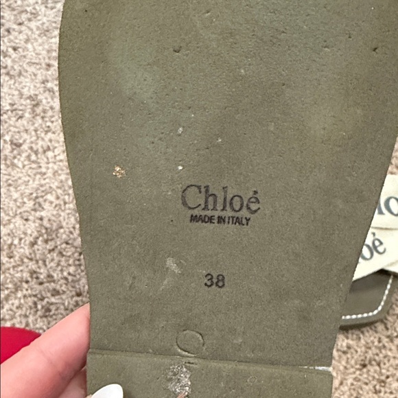 Chloé Sandals - Cream and Green - Picture 4 of 4